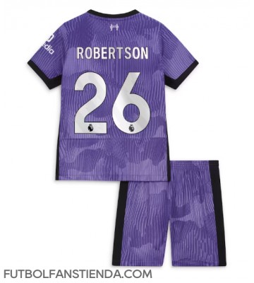 Liverpool Andrew Robertson #26 Tercera Equipación Niños 2023-24 Manga Corta (+ Pantalones cortos)